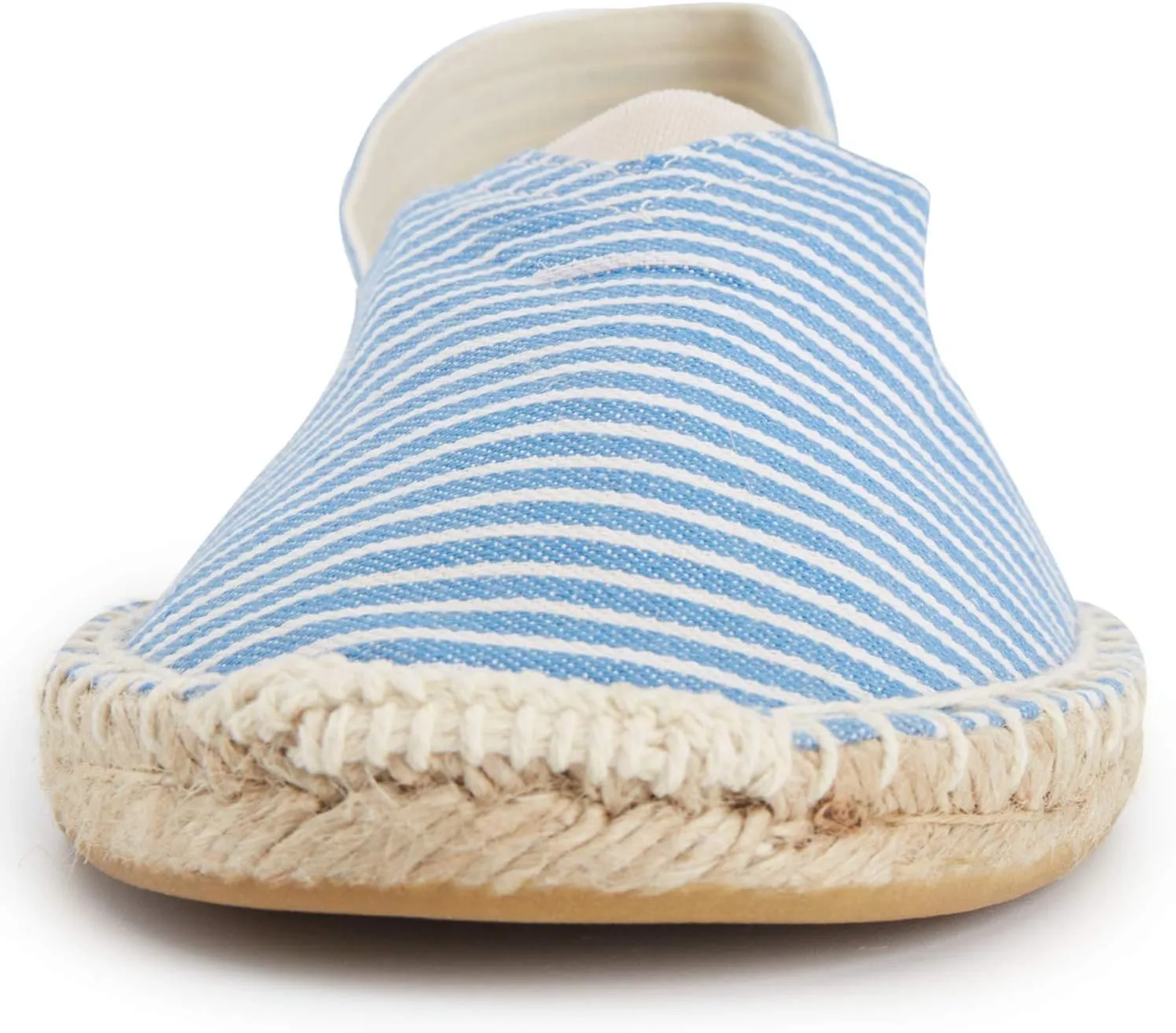 Women's Breathable Canvas Stripe Slip on Flat Espadrilles