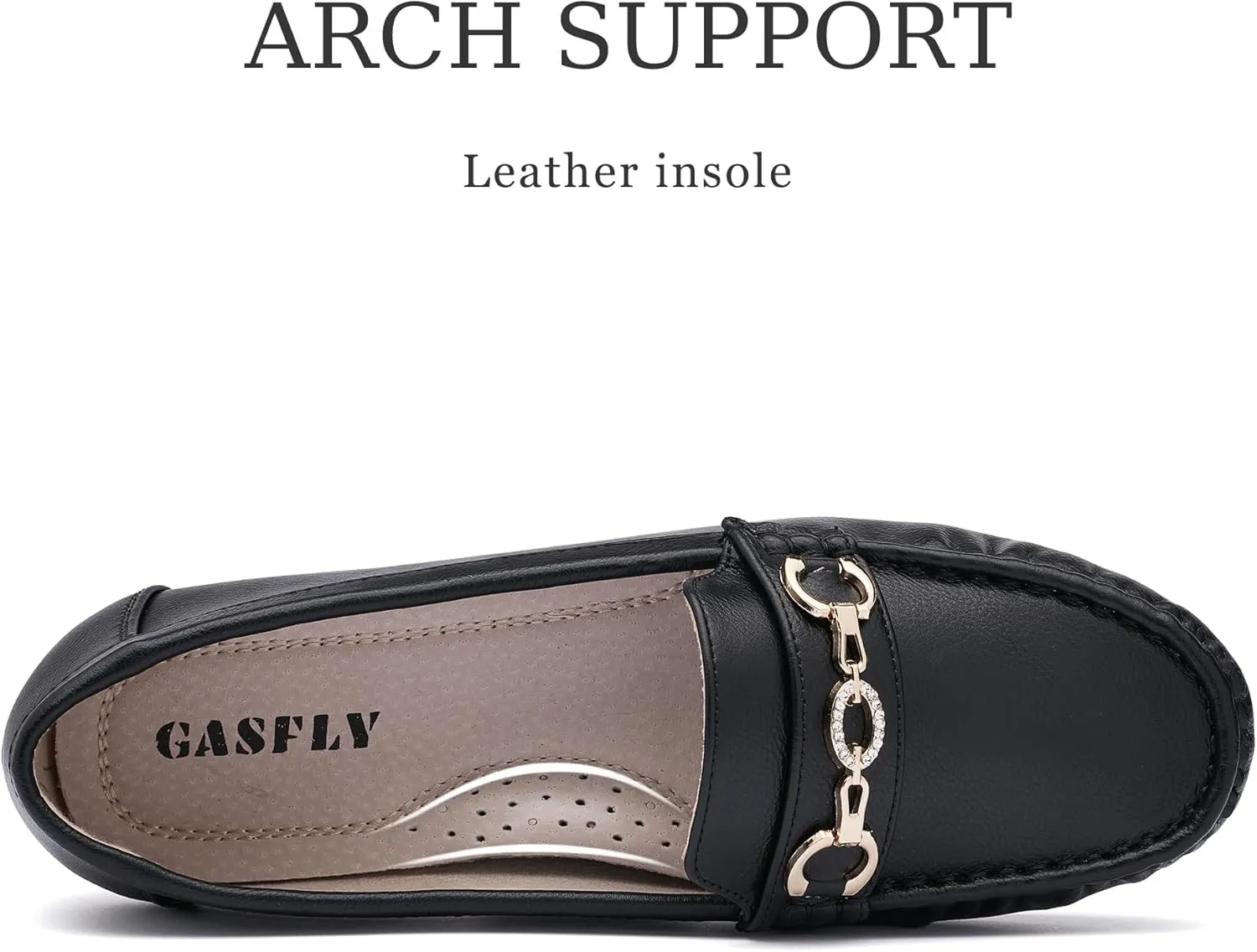 Women's Business Loafers Work Casual Flats Shoes Lightweight Penny PU Leather Slip On Walking Shoes