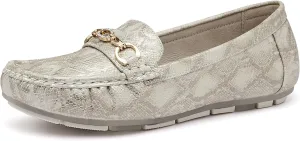 Women's Business Loafers Work Casual Flats Shoes Lightweight Penny PU Leather Slip On Walking Shoes