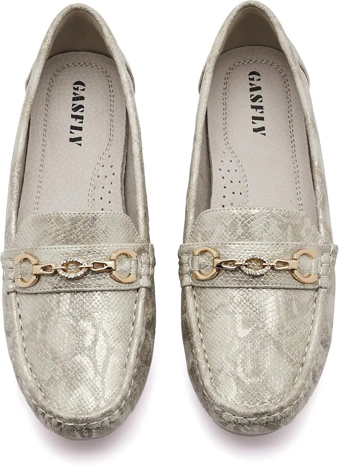 Women's Business Loafers Work Casual Flats Shoes Lightweight Penny PU Leather Slip On Walking Shoes