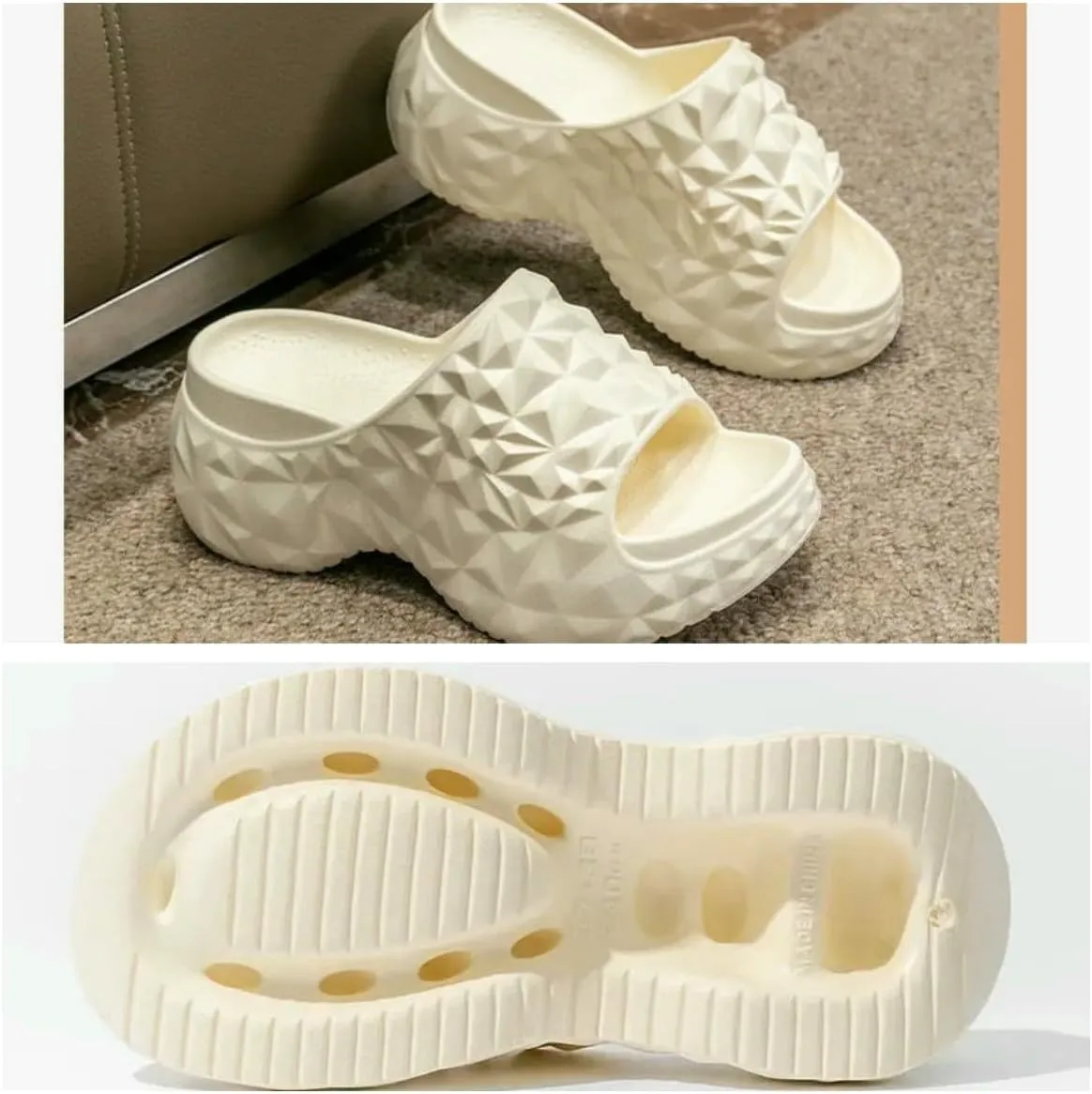 Women's Clogs Women Fashion Slippers 6Cm Outdoor Slippers Eva Soft Flip Flops Thick Sole Non-Slip Sandals