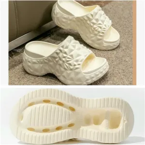 Women's Clogs Women Fashion Slippers 6Cm Outdoor Slippers Eva Soft Flip Flops Thick Sole Non-Slip Sandals