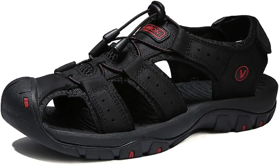 Women's Closed Toe Sport Hiking Sandals, Durable Comfort Lightweight Outdoor Athletic Adventure Sandals Wading Shoes, Men Casual Wide Width Beach Travel Barefoot Walking Sandal