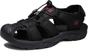 Women's Closed Toe Sport Hiking Sandals, Durable Comfort Lightweight Outdoor Athletic Adventure Sandals Wading Shoes, Men Casual Wide Width Beach Travel Barefoot Walking Sandal