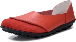 Women's Cowhide Leather Loafers Flats Moccasins Slip-On