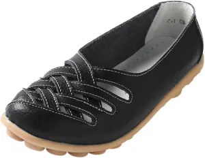 Women's Cowhide Loafers Flats Sandals Slip-On Driving Shoes