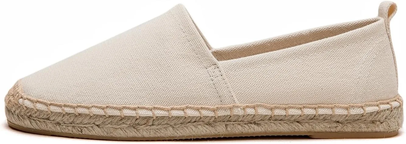 Women's Flat Espadrilles - Soft Women Sneakers Canvas Espadrille Fashion Simple Design Non-Slip Sole Suitable for Summer,Spring,Autumn Any Scenario
