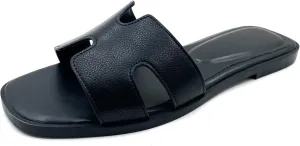 Women's Flat Sandals.Flat Sandals with Unique Design, PU Leather Handcrafted Slippers,Versatile for Vacation, Home, Casual Wear, Gift