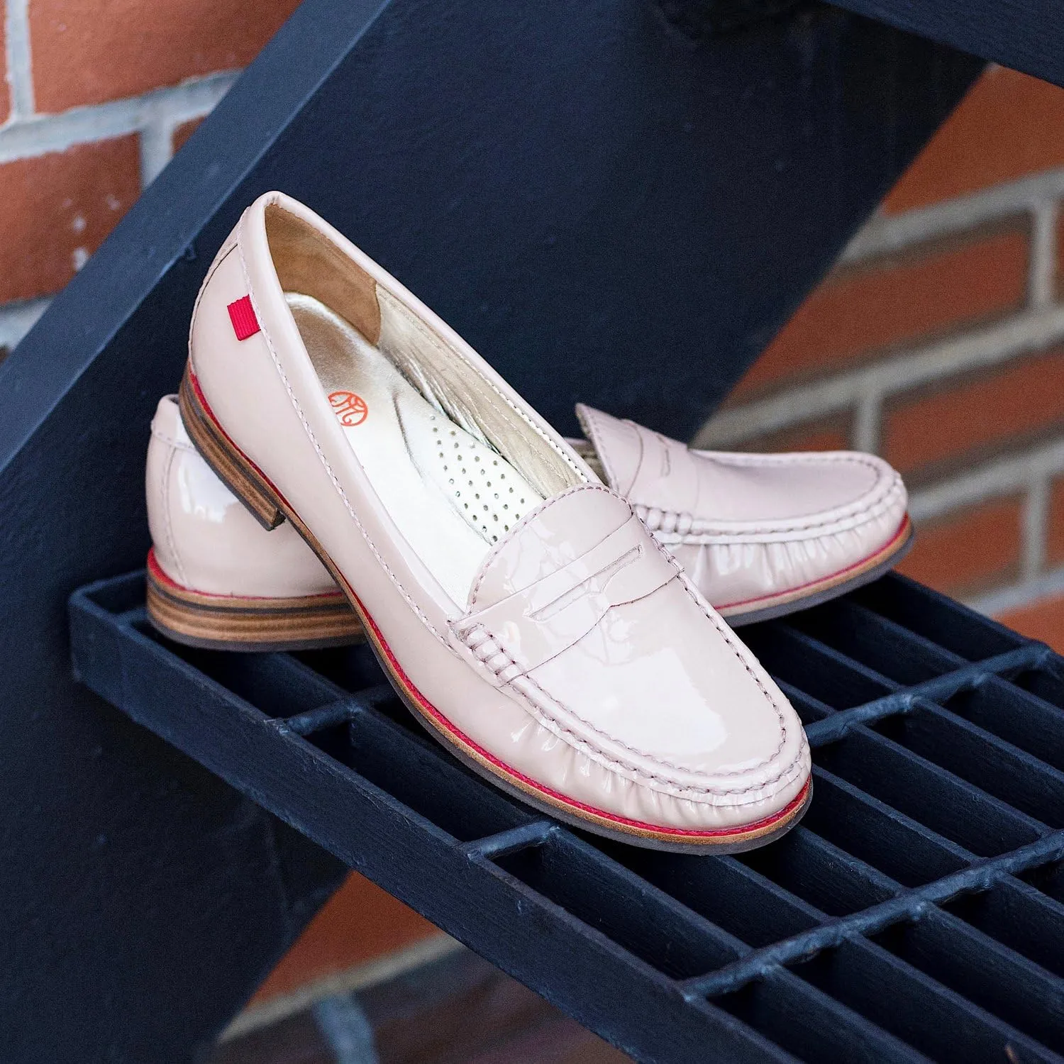 Womens Genuine Leather Comfort Slip on Penny Loafers