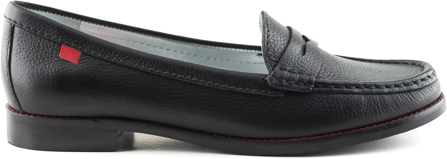 Womens Genuine Leather Comfort Slip on Penny Loafers
