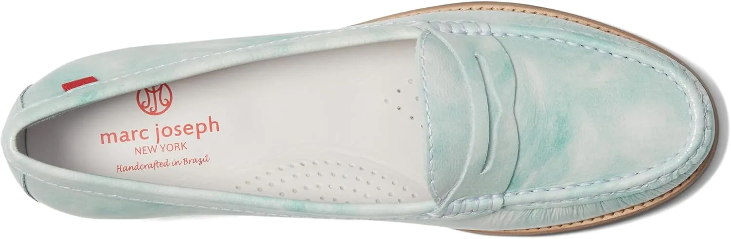 Womens Genuine Leather Comfort Slip on Penny Loafers