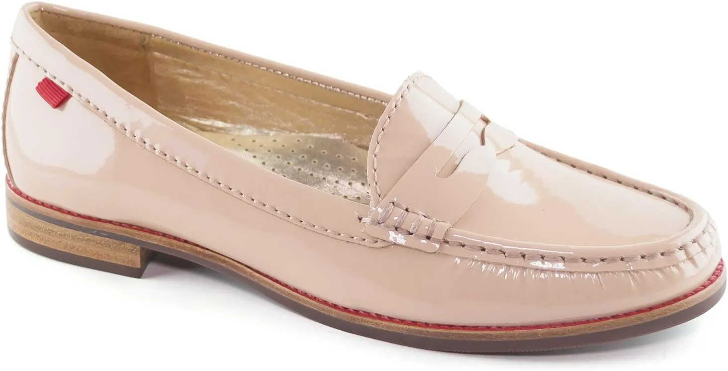 Womens Genuine Leather Comfort Slip on Penny Loafers