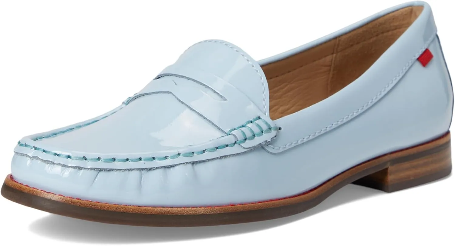 Womens Genuine Leather Comfort Slip on Penny Loafers