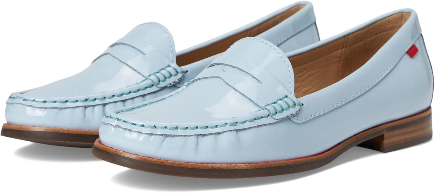 Womens Genuine Leather Comfort Slip on Penny Loafers