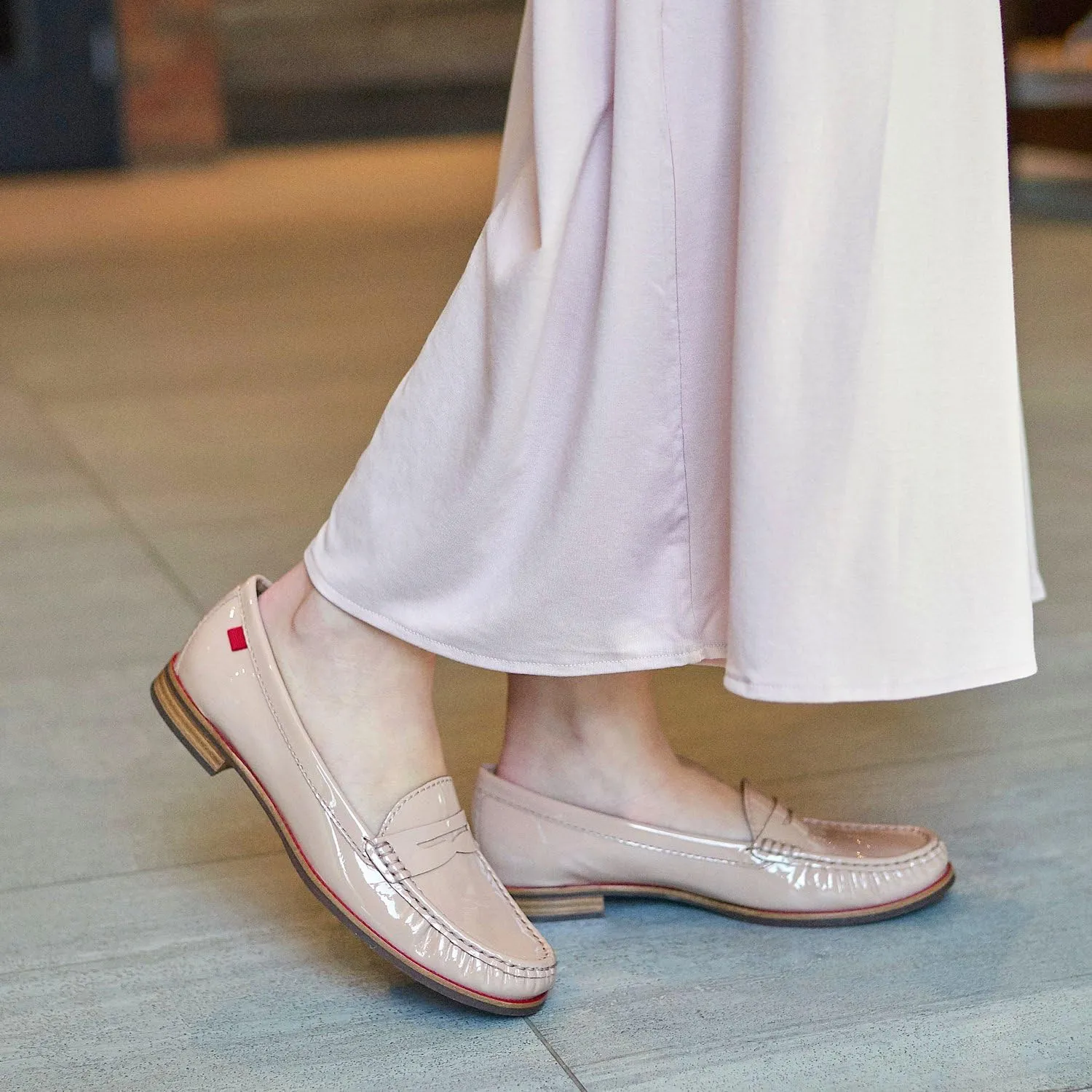 Womens Genuine Leather Comfort Slip on Penny Loafers