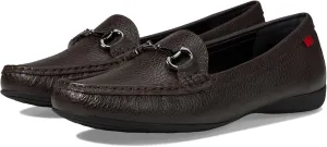 Women's Genuine Leather Slip on Buckle Loafer