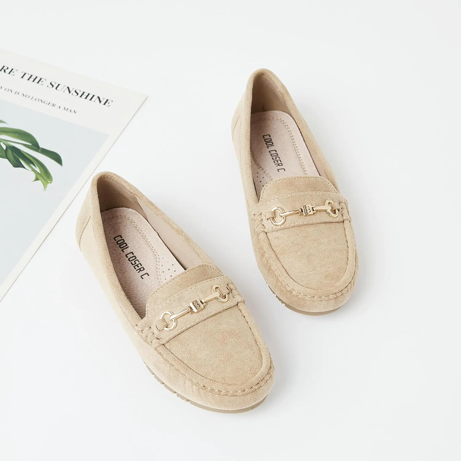 Women's Loafers Casual Slip on Flat Shoes Womens Penny Loafers Moccasions Comfort Dressy Work Shoes