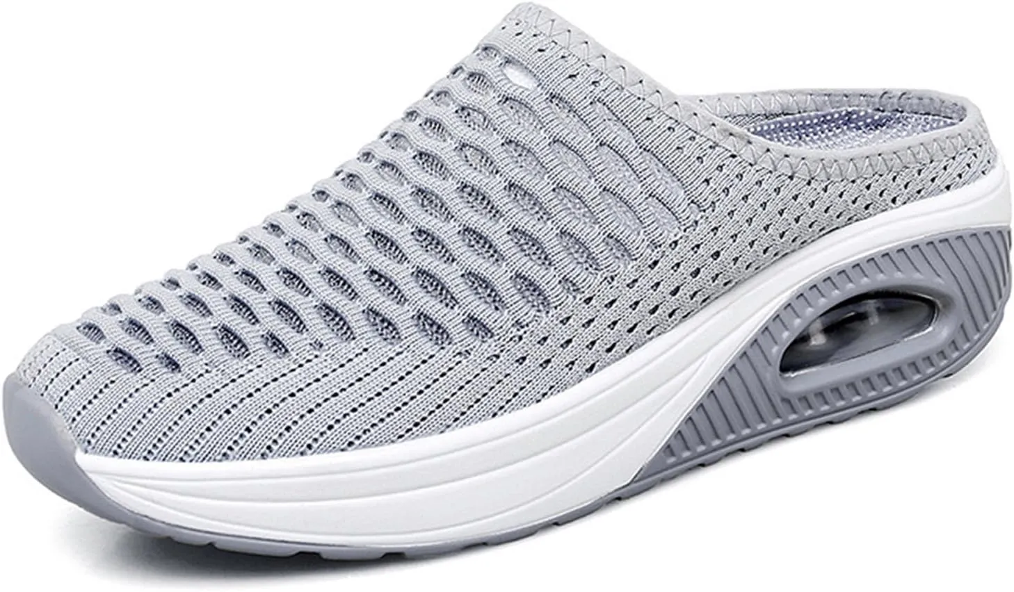 Womens Orthopedic Slippers Summer Lightweight Slip On Soft Sole Mules with Arch Support Casual Comfortable Mesh Hollow Out Closed Toe Open Back Walking Shoes