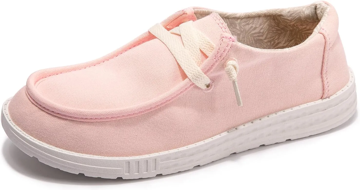 Womens Slip On Loafer Outdoor Sneakers Causal Low Top Canvas Flat Comfortable Fashion Walking Shoes
