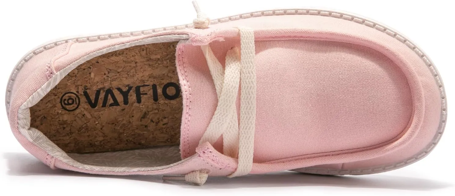 Womens Slip On Loafer Outdoor Sneakers Causal Low Top Canvas Flat Comfortable Fashion Walking Shoes