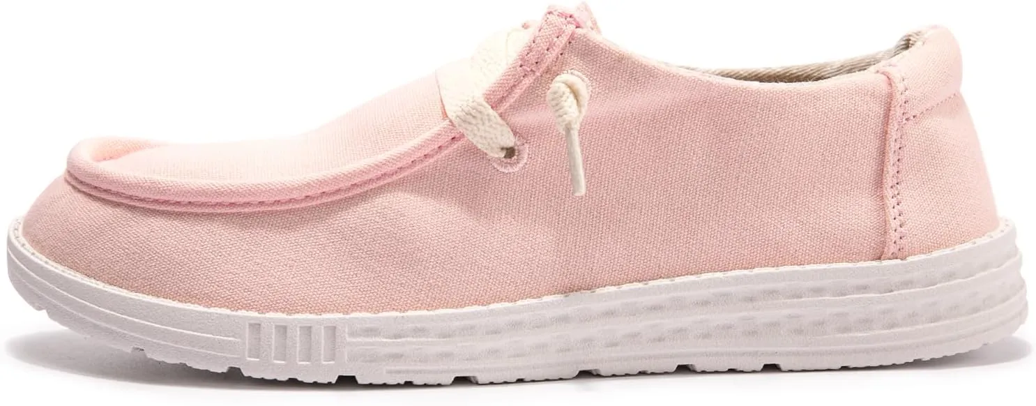 Womens Slip On Loafer Outdoor Sneakers Causal Low Top Canvas Flat Comfortable Fashion Walking Shoes
