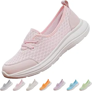 Women's Soft Sole Mesh Comfort Orthopedic Shoes, Casual Slip-on Shoes, Low-top Flat Arch Support Walking Shoes