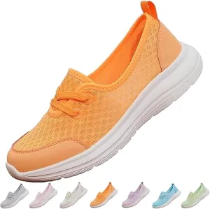 Women's Soft Sole Mesh Comfort Orthopedic Shoes, Comfortable Walking Shoes Women Arch Support, Casual Slip-on Shoes, Low-top Flat Arch Support Walking Shoes