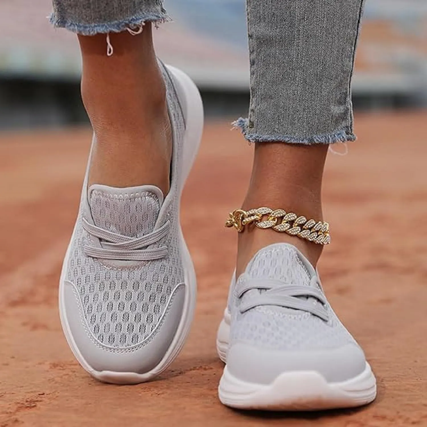 Women's Soft Sole Mesh Comfort Orthopedic Shoes, Comfortable Walking Shoes Women Arch Support, Low-top Flat Arch Support Walking Shoes, Casual Slip-on Shoes