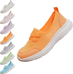 Women's Soft Sole Mesh Comfort Orthopedic Shoes, Comfortable Walking Shoes Women Arch Support, Low-top Flat Arch Support Walking Shoes, Casual Slip-on Shoes