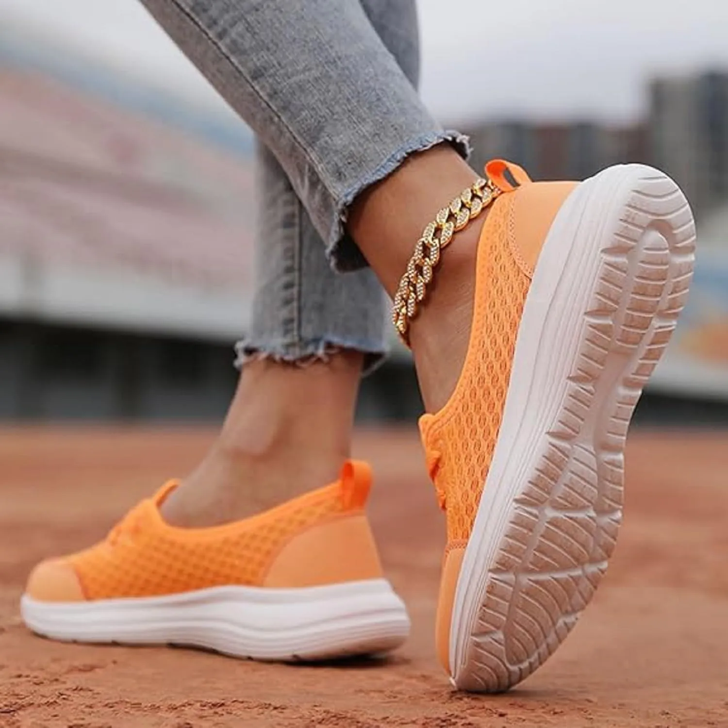 Women's Soft Sole Mesh Comfort Orthopedic Shoes, Comfortable Walking Shoes Women Arch Support, Low-top Flat Arch Support Walking Shoes, Casual Slip-on Shoes