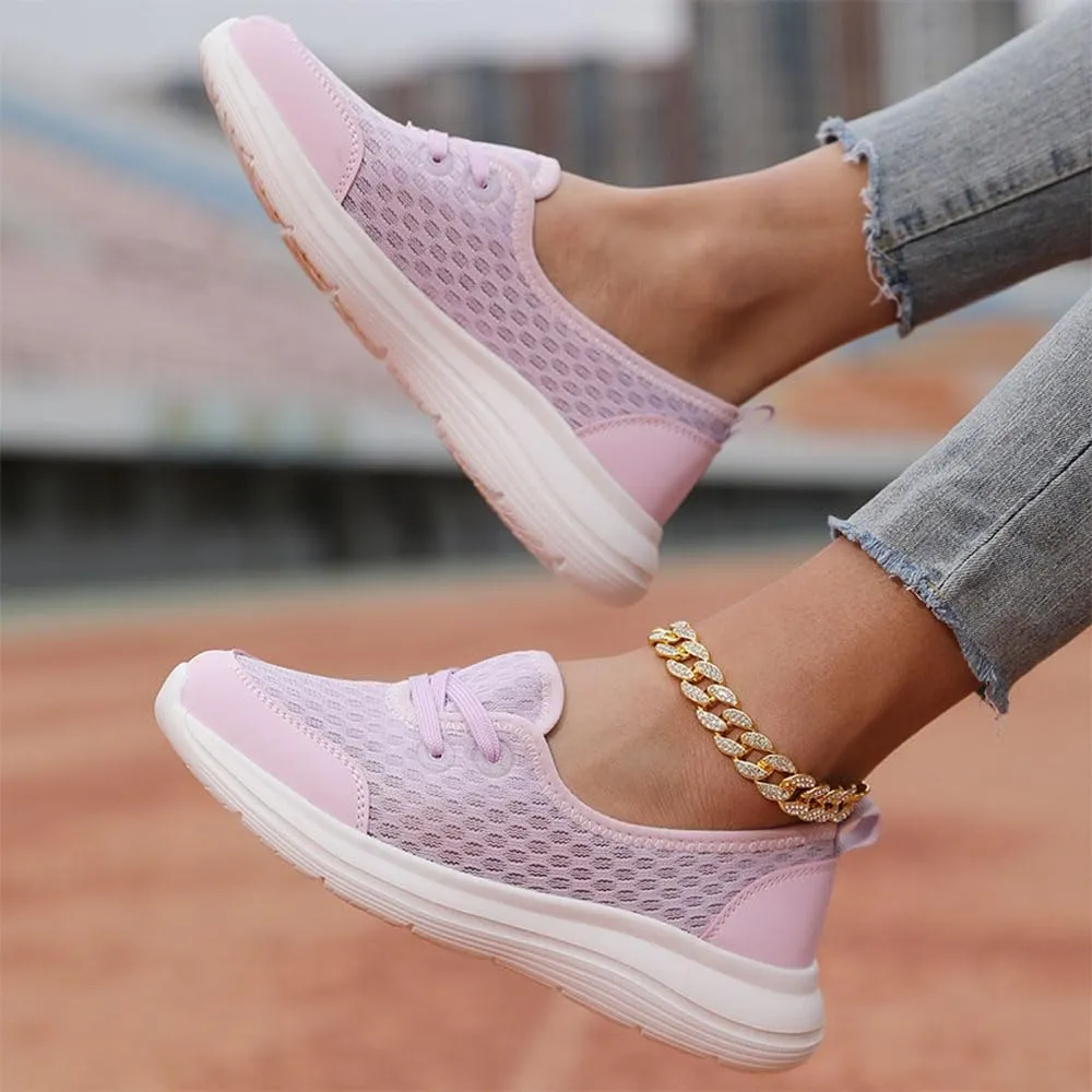 Women's Soft Sole Mesh Comfort Orthopedic Shoes,Comfortable Flat Arch Support Walking Shoes,Slip Ins Sneakers Ladies