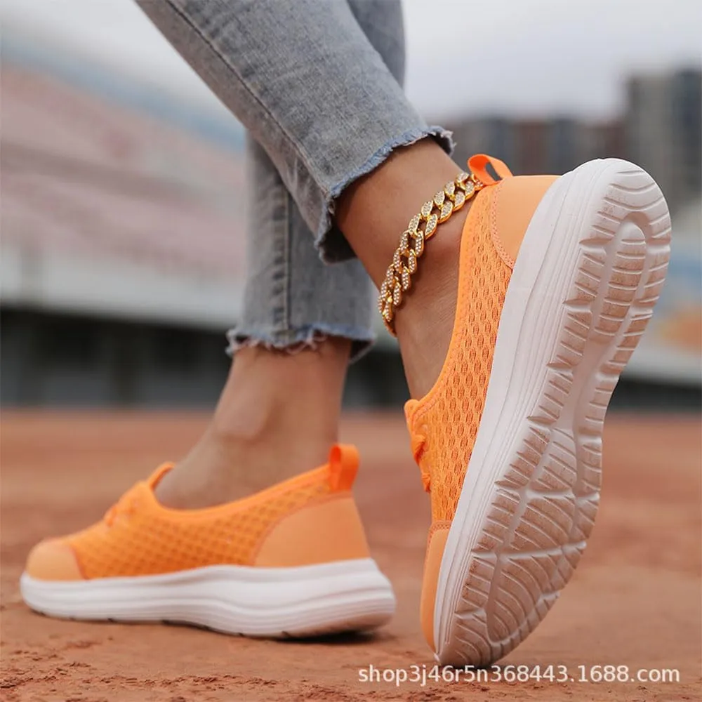 Women's Soft Sole Mesh Comfort Orthopedic Shoes,Comfortable Flat Arch Support Walking Shoes,Slip Ins Sneakers Ladies