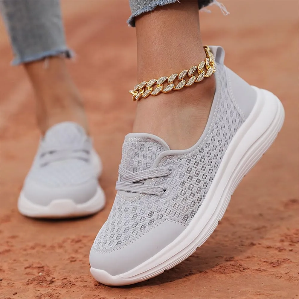 Women's Soft Sole Mesh Comfort Orthopedic Shoes,Comfortable Flat Arch Support Walking Shoes,Slip Ins Sneakers Ladies