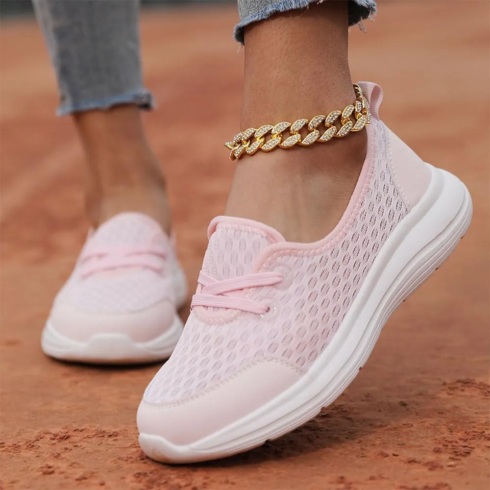 Women's Soft Sole Mesh Comfort Orthopedic Shoes,Comfortable Flat Arch Support Walking Shoes,Slip Ins Sneakers Ladies