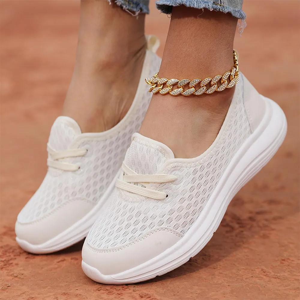 Women's Soft Sole Mesh Comfort Orthopedic Shoes,Comfortable Flat Arch Support Walking Shoes,Slip Ins Sneakers Ladies