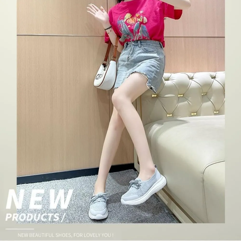 Women's Soft Sole Mesh Comfort Orthopedic Shoes，Spring and Summer Low-Top Casual Slip-On Flat Walking Shoes.