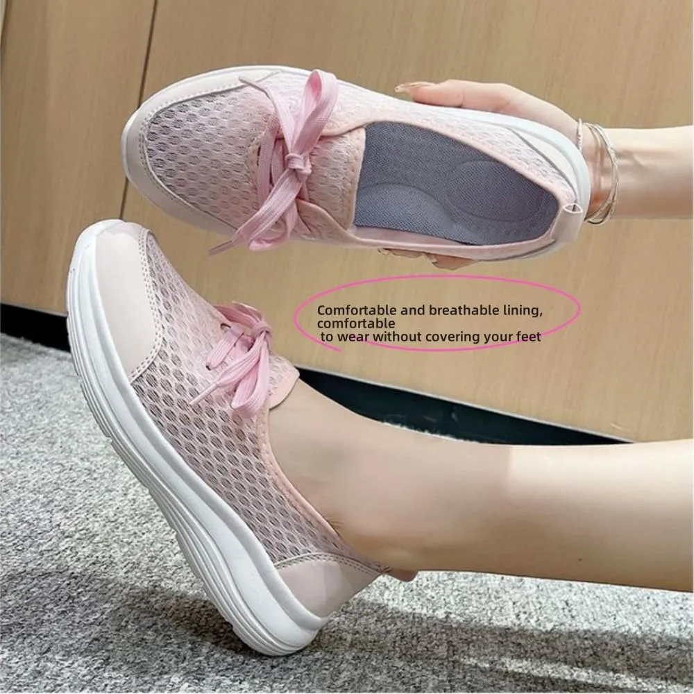 Women's Soft Sole Mesh Comfort Orthopedic Shoes，Spring and Summer Low-Top Casual Slip-On Flat Walking Shoes.