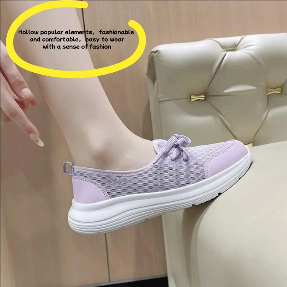 Women's Soft Sole Mesh Comfort Orthopedic Shoes，Spring and Summer Low-Top Casual Slip-On Flat Walking Shoes.