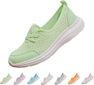 Women's Soft Sole Mesh Comfort Orthopedic Shoes，Spring and Summer Low-Top Casual Slip-On Flat Walking Shoes.