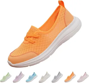 Women's Soft Sole Mesh Comfort Orthopedic Shoes，Spring and Summer Low-Top Casual Slip-On Flat Walking Shoes.