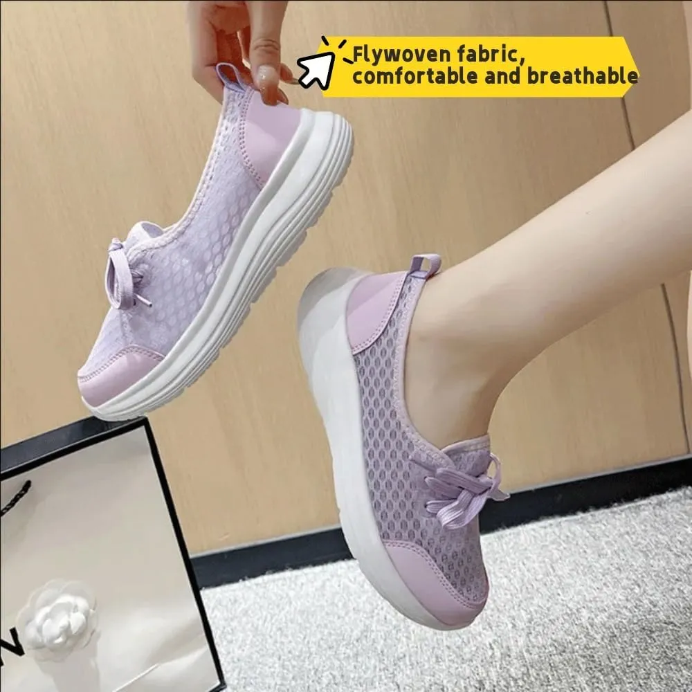 Women's Soft Sole Mesh Comfort Orthopedic Shoes，Spring and Summer Low-Top Casual Slip-On Flat Walking Shoes.