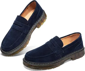 Women's Suede Penny Loafer Comfort Driving Moccasins Casual Slip-Ons Loafer Flats Fashion Women Business Work Shoes