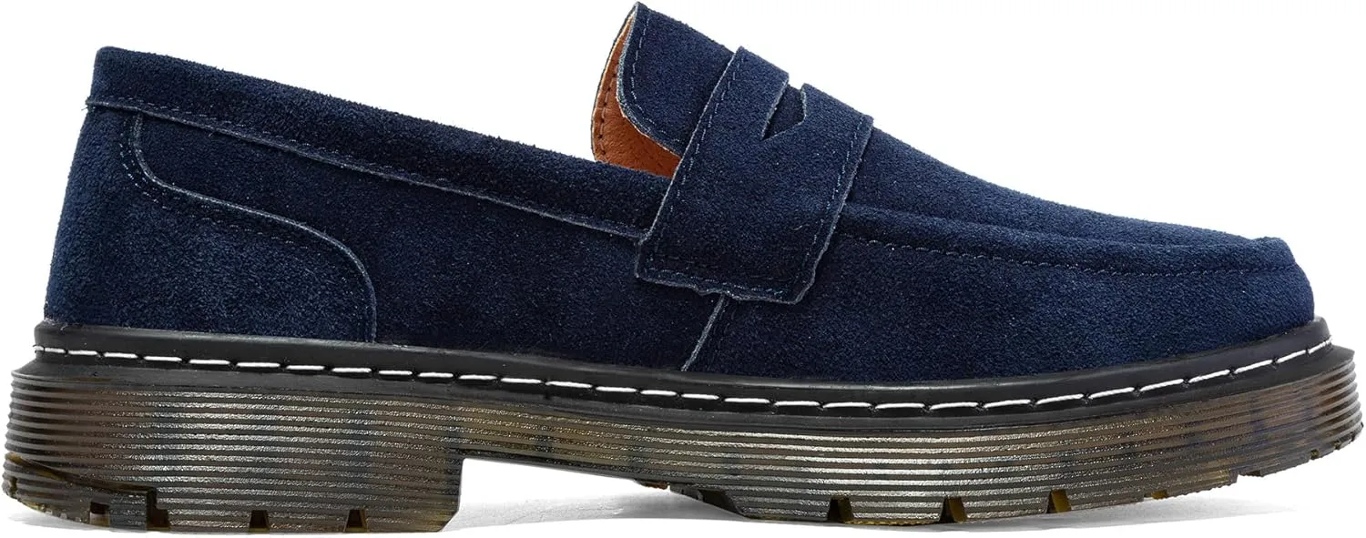Women's Suede Penny Loafer Comfort Driving Moccasins Casual Slip-Ons Loafer Flats Fashion Women Business Work Shoes