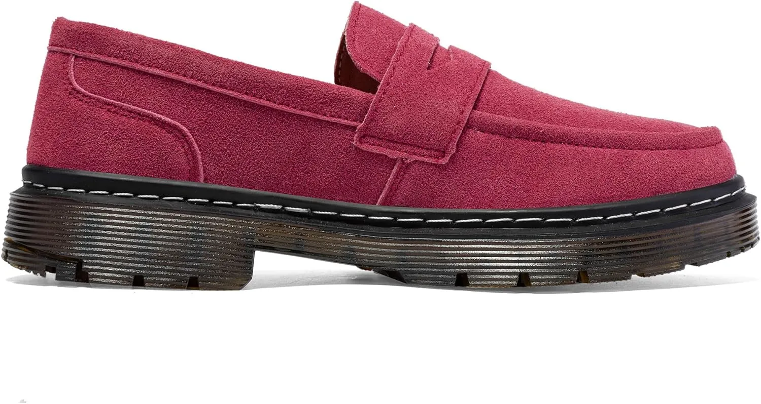 Women's Suede Penny Loafer Comfort Driving Moccasins Casual Slip-Ons Loafer Flats Fashion Women Business Work Shoes
