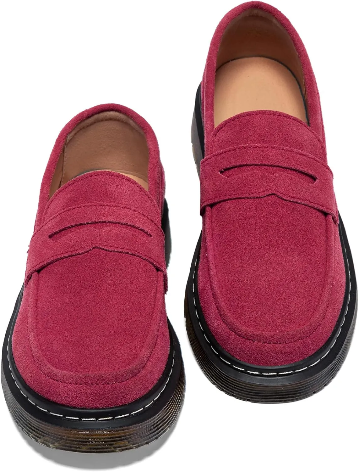 Women's Suede Penny Loafer Comfort Driving Moccasins Casual Slip-Ons Loafer Flats Fashion Women Business Work Shoes