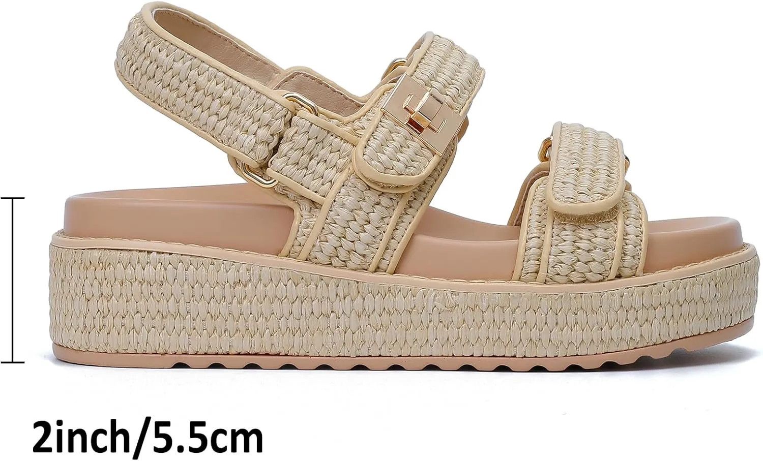 Womens Summer Sandals Casual Adjustable Arch Support Comfortable Thick Sole Flat Sandals