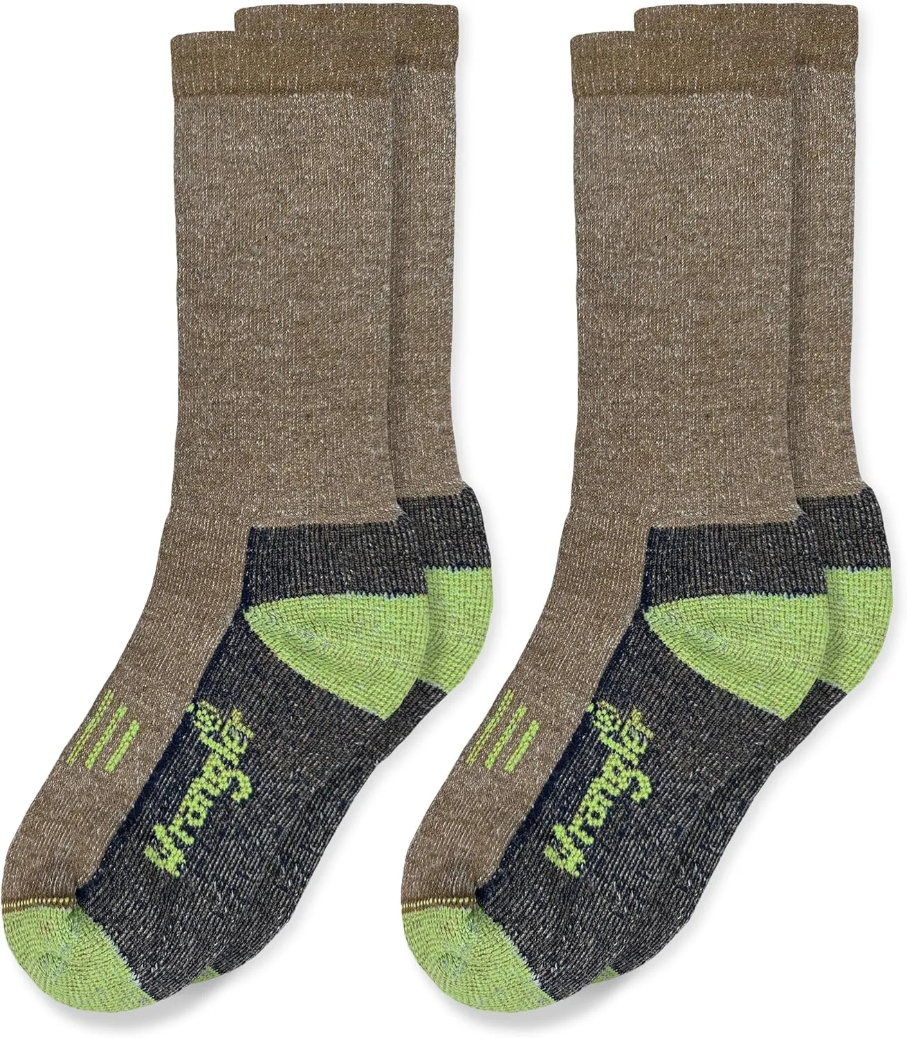 Wrangler Boys' Merino Wool Cushioned Boot Socks (2 Pairs)