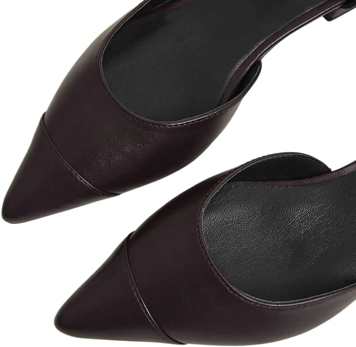 YDN Women's Cap Toe Low Heeled Pumps Pointed Toe Flat Sandals Ankle Buckled Strap Chic Dress Party Casual Shoes Size 4-16 US