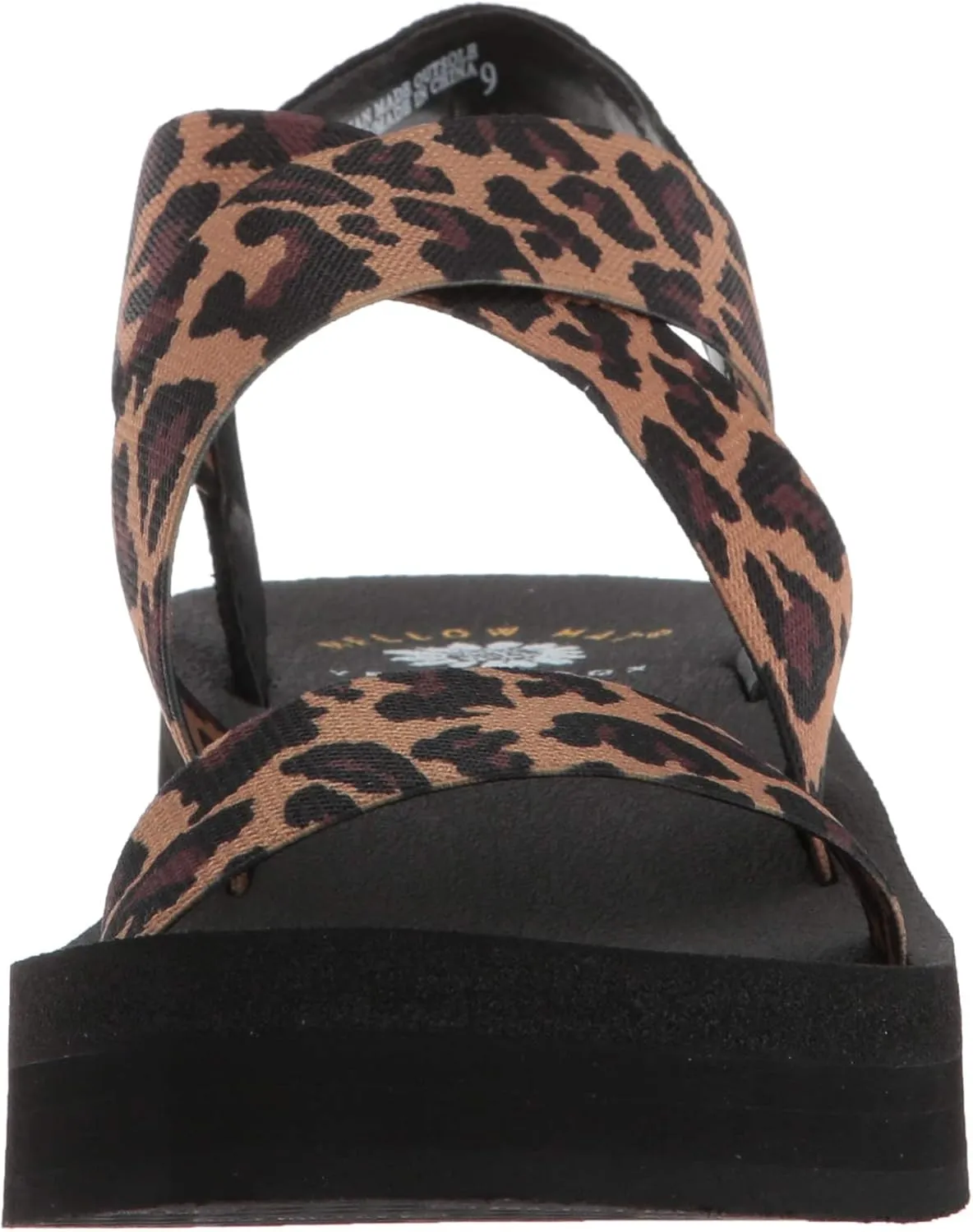 Yellow Box Women's Criss Cross Stretch Elastic Lightweight Wedge Sandal