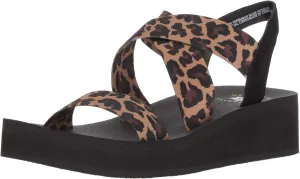 Yellow Box Women's Criss Cross Stretch Elastic Lightweight Wedge Sandal